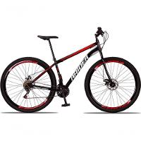 Bicicleta 29 Raider Sport Aço 21 Marchas Freio A Disco Preto+vermelho - 5
