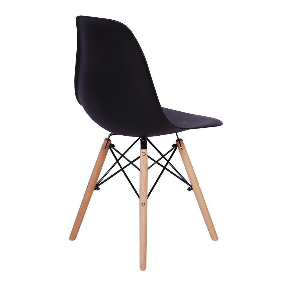 Kit Mesa Jantar Eiffel 90cm Branca com 2 Cadeiras Charles Eames Preta - 3