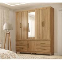Guarda Roupa Casal 6 Portas E 4 Gavetas 64720 Amêndoa - 1