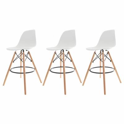 Kit 2 Banquetas Altas c/ encosto p/Cozinha Americana Branco