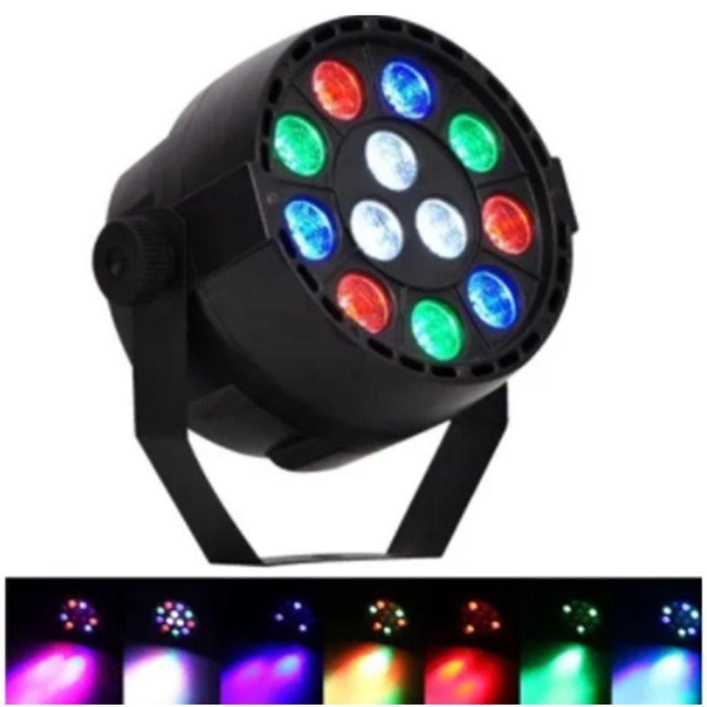 Canhão Refletor 12 Leds Rgb Jogo De Luz Eventos Fechado - 1