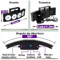 Jogo De Luz Para Festa Deltrônica Com 4 Canhões Led Rítmicos - 3