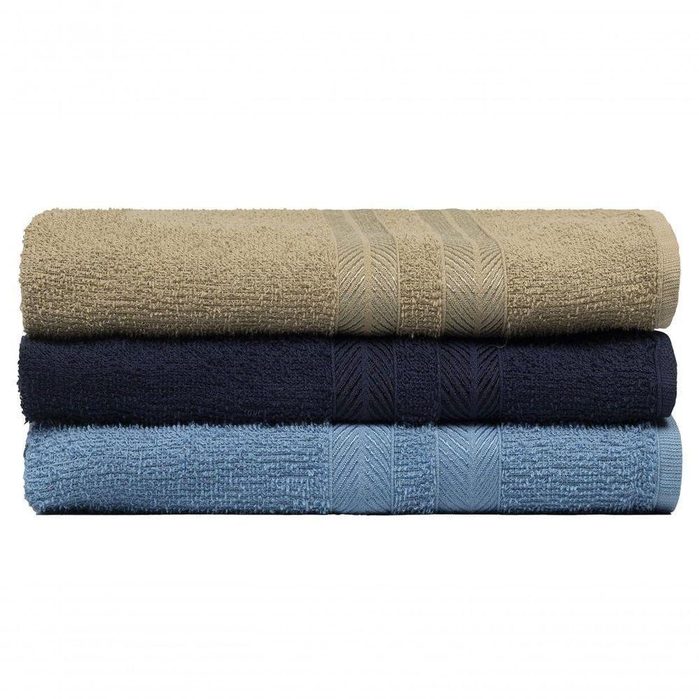 Kit 3 Toalhas De Banho 100% Algodão Enxuta - Caricinha - Kit 1 - 1