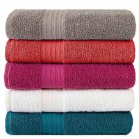 Kit Com 5 Toalhas De Rosto Luxo Gigante Nobre 48x80cm - Kit 1 - 1