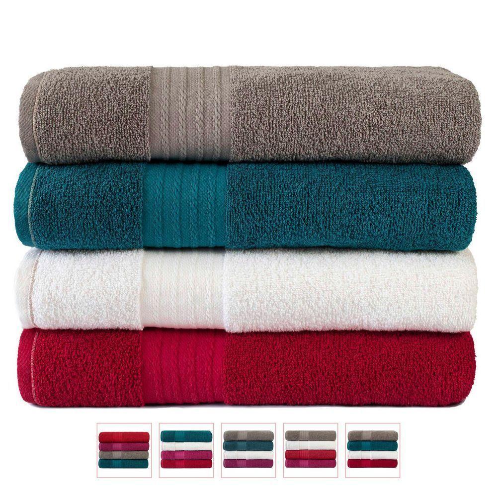 Kit Com 4 Toalhas De Rosto Luxo Gigante Nobre 48x80cm - Kit 5 - 1