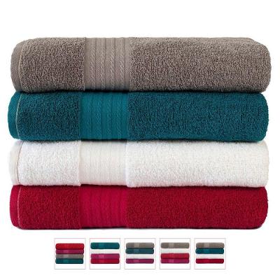 Kit Com 4 Toalhas De Rosto Luxo Gigante Nobre 48x80cm - Kit 5