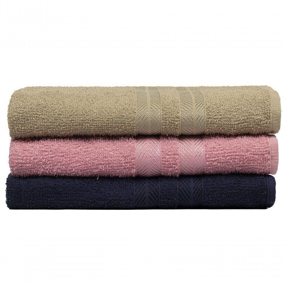 Kit 3 Toalhas De Banho 100% Algodão Enxuta - Caricinha - Kit 3 - 1