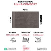 Kit 5 Toalha De Rosto Fio Penteado Extra Macia - Comfort