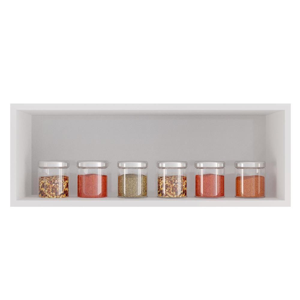 Armário Aéreo De Cozinha Para Geladeira 70cm Texas Branco - Lumil Móveis - 5