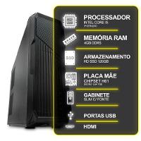 Computador Desktop Slim, Intel Core I5 3º Ger, 4gb Ram, Hd Ssd 120gb, Conexões Usb/vga/hdmi/lan/som - 3