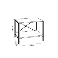 Sapateira Industrial Multiuso Basilico 2 Prateleiras Preto/demolição G79 - Gran Belo