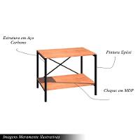 Sapateira Industrial Multiuso Basilico 2 Prateleiras Preto/demolição G79 - Gran Belo - 6