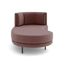 Sofá Chaise Lado Esquerdo Downey Sala De Estar Veludo Rosê G15 - Gran Belo - 7