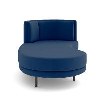 Sofá Chaise Lado Esquerdo Downey Sala De Estar Veludo Azul G15 - Gran Belo - 8