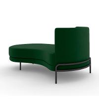 Sofá Chaise Lado Esquerdo Downey Sala De Estar Veludo Verde G15 - Gran Belo - 2