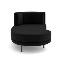 Sofá Chaise Lado Esquerdo Downey Sala De Estar Veludo Preto G15 - Gran Belo - 5