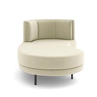 Sofá Chaise Lado Esquerdo Downey Sala De Estar Veludo Bege G15 - Gran Belo - 2