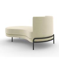 Sofá Chaise Lado Esquerdo Downey Sala De Estar Veludo Bege G15 - Gran Belo - 8