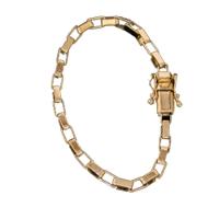 Pulseira Tijolinho Fecho Lateral Duplo 5mm Moeda Antiga. - 1