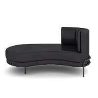 Sofá Chaise Lado Esquerdo Downey Sala De Estar Pu Preto G15 - Gran Belo - 7