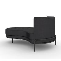Sofá Chaise Lado Esquerdo Downey Sala De Estar Pu Preto G15 - Gran Belo - 8