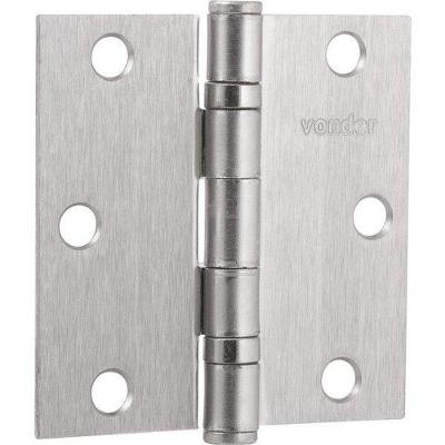 Dobradiça P/ Porta 3" Aço Carbono Niquelado C/ 3 Pç Vonder
