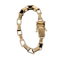 Pulseira Tijolinho Moeda Antiga Nao Descasca Fecho Duplo 7mm. - 1