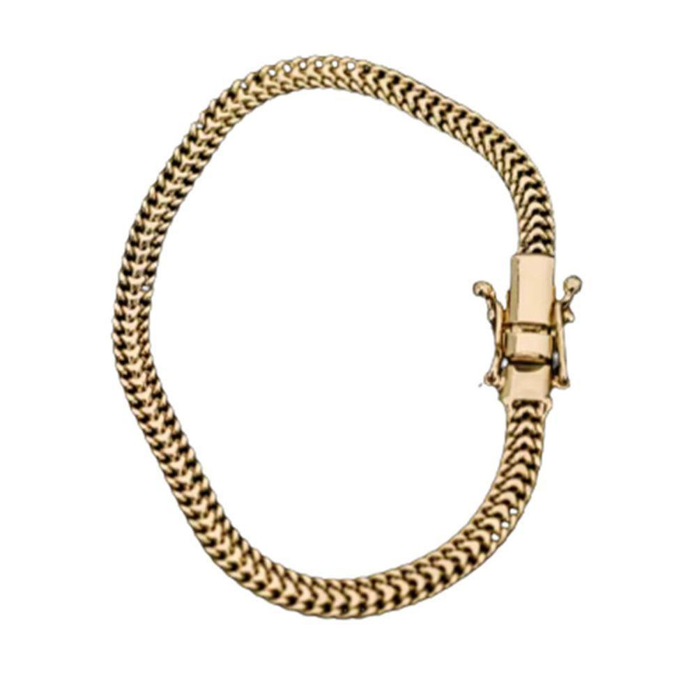 Pulseira Lacraia De Moeda Antiga Nao Enferruja Fecho Duplo - 1