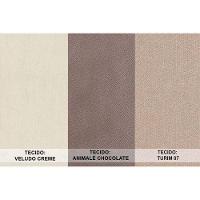 Conjunto: Mesa Sala Jantar Londrina Tampo Madeirado c/ Vidro 120cm + 4 Cadeiras Londrina Imbuia/Veludo Creme - Rufato - 3