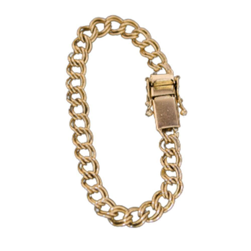 Pulseira Grumet Italiano Duplo 8mm Moeda Antiga - 1