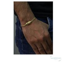 Pulseira Grumet Lacraia Fecho Trava Duplo 5mm Moeda Antiga. - 2