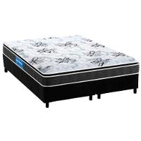 Cama Box Queen: Colchão Espuma D33 Probel Guarda Costas Premium Extra Firme + Base CRC Suede Black(158x198) - 1