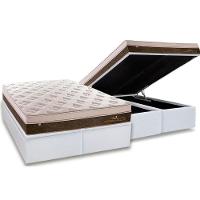Cama Box Baú King: Colchão Molas Plumatex PersonalleBase Courano White(193x203) - 1