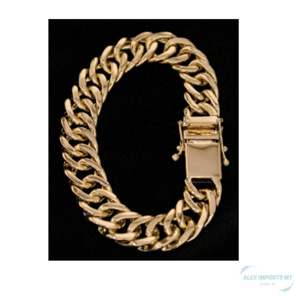 Pulseira De Maloka Pussera Moeda Antiga Duplo Fecho 13mm - 2