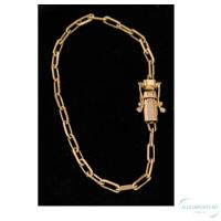 Pulseira Cart Fecho Lateral Pusera Moeda Antiga Estilosa 4mm - 2