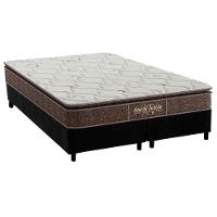 Cama Box Queen: Colchão Ortopédico Probel Guarda Costas Extra Firme + Base CRC Suede Black(158x198) - 1