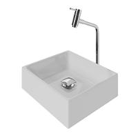 Kit Cuba Tulipa Sobrepor Com Torneira Dl08 E Valvula Click Branco Branco - 1