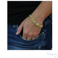 Pulseira Grumet Ocada Fecho Trava Duplo 11mm Moeda Antiga. - 2