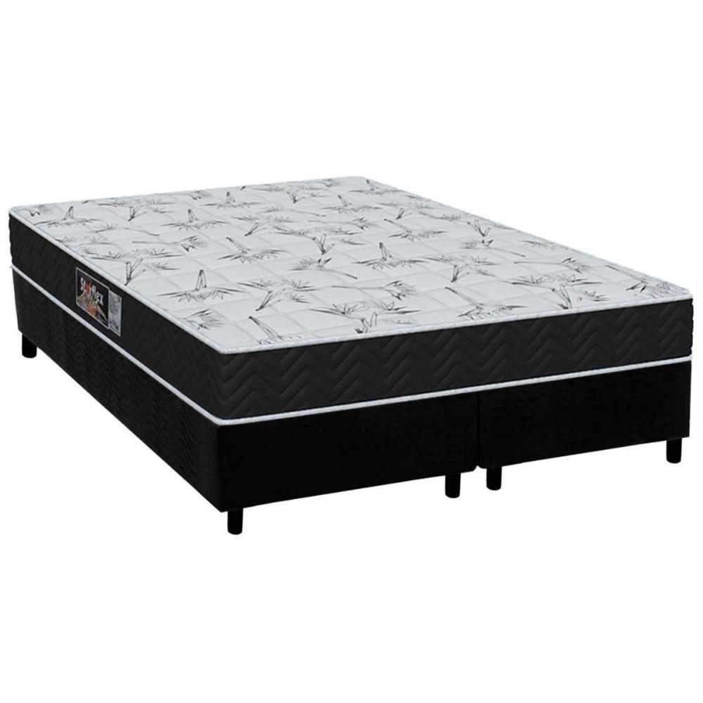 Cama Box Queen: Colchão Molas Orthoflex MasterPocket Ensacadas Starflex Black + Base CRC Suede Black(158x198) - 1