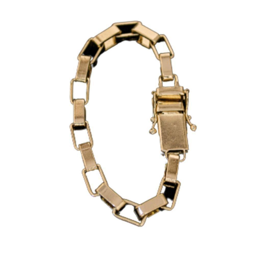 Pulseira Nao Perde A Cor Moeda Antiga Tijolinho Pusera 7mm - 1