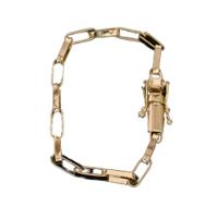 Pulseira Tijolinho Fecho Duplo 4mm Moeda Antiga - 1