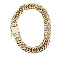 Pulseira Grossa Ocada De Moeda Antiga Trava Duplo 11mm - 1