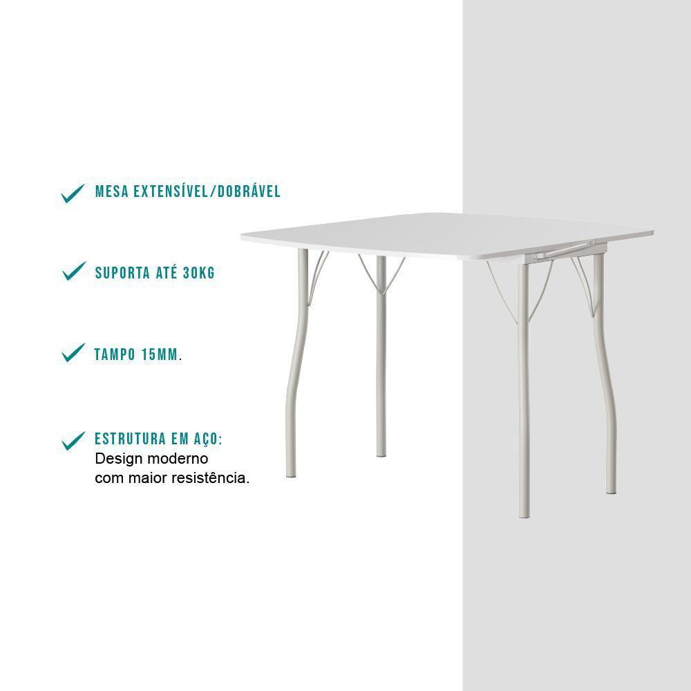 Conjunto Sala De Jantar Tallim Com Mesa E 2 Cadeiras 2999 Carraro - 7