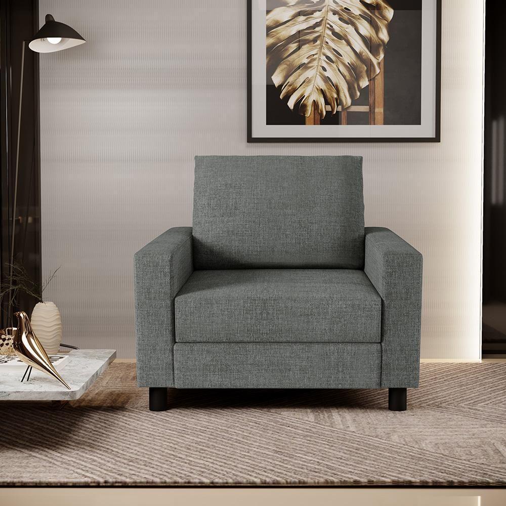 Poltrona Malta Linho Cinza Escuro - 7