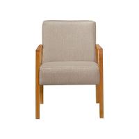 Poltrona Decorativa Base Em Madeira Maciça E Corda Náutica Copacabana Linho Bege - Bege - 2