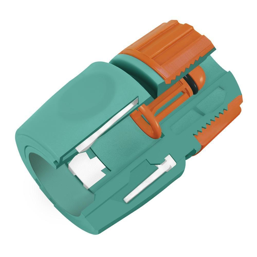 Engate Rápido Com Aquastop Em Plástico Para Mangueira 1/2´´ - 2