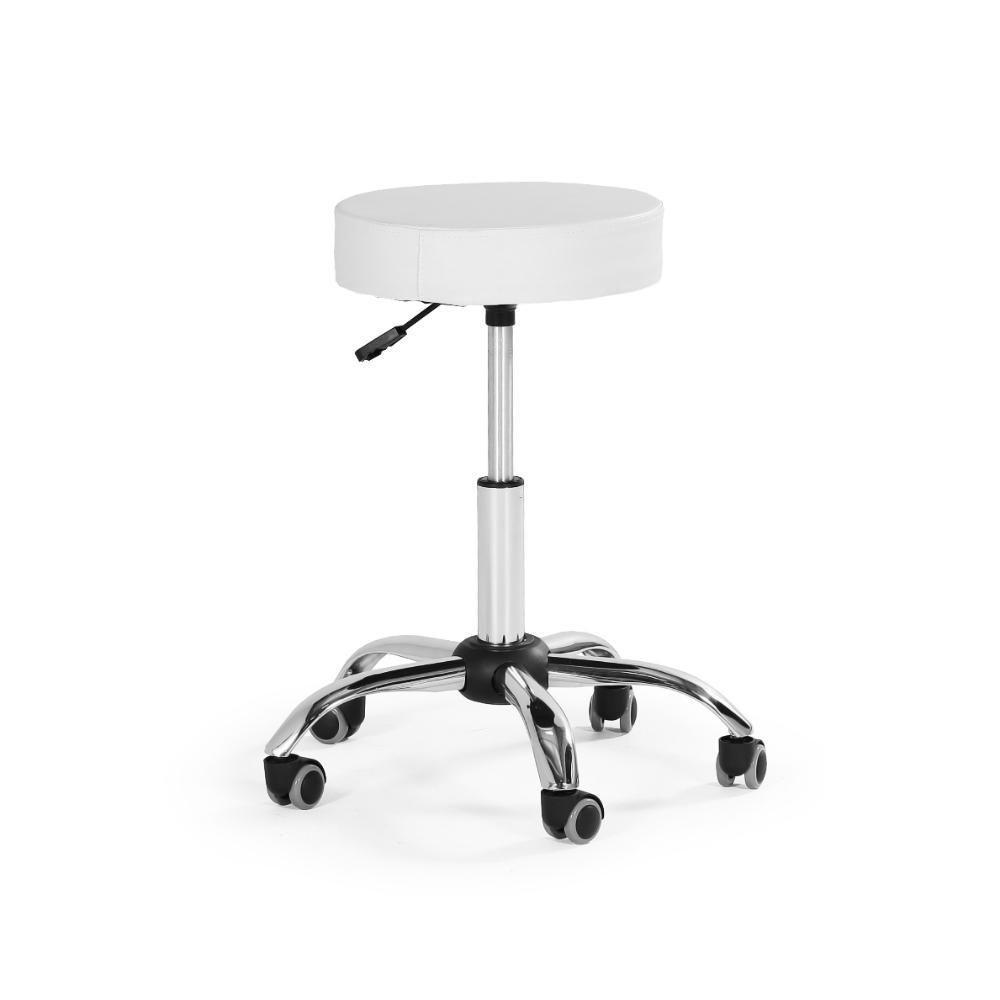 Banqueta Mocho Sem Encosto Com Regulagem De Altura - Branco - 1