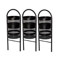 Kit 3 Lixeiras Para Pátios Parques Redonda Em Tela De Moeda - 1