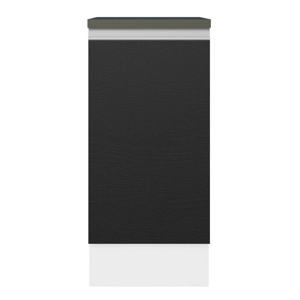 Balcão 100% Mdf 35 Cm 1 Porta Branco Preto Acordes Madesa Branco/preto - 9
