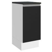 Balcão 100% Mdf 35 Cm 1 Porta Branco Preto Acordes Madesa Branco/preto - 1